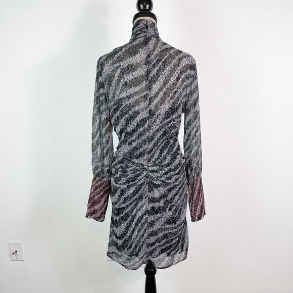 Rag & Bone NWT Maris Mini Dress Black Multi Size 10 - Picture 4 of 10